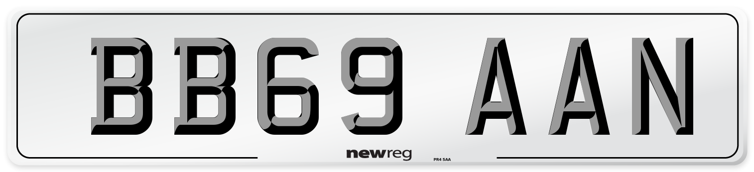 BB69 AAN Number Plate from New Reg